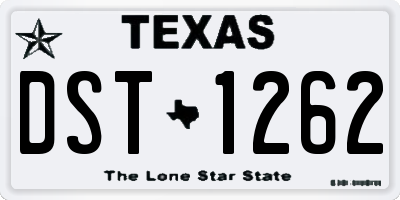 TX license plate DST1262