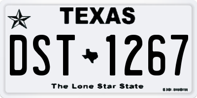 TX license plate DST1267