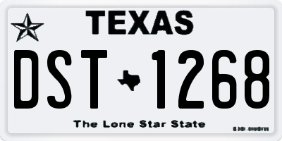 TX license plate DST1268
