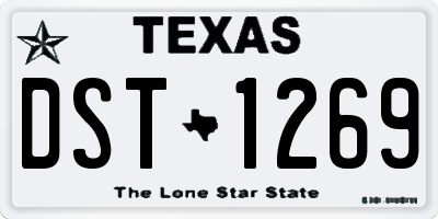 TX license plate DST1269