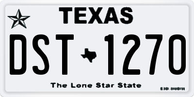 TX license plate DST1270