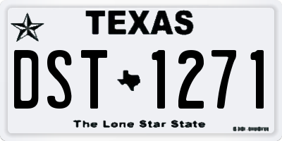 TX license plate DST1271