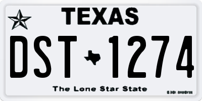 TX license plate DST1274