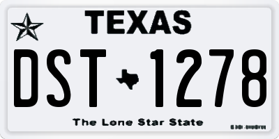 TX license plate DST1278