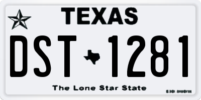 TX license plate DST1281