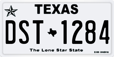 TX license plate DST1284