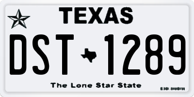 TX license plate DST1289