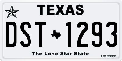 TX license plate DST1293