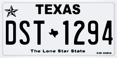 TX license plate DST1294