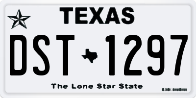 TX license plate DST1297