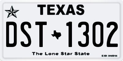 TX license plate DST1302