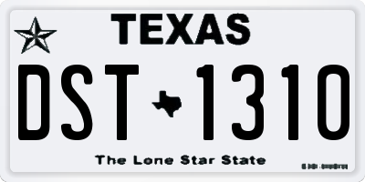 TX license plate DST1310