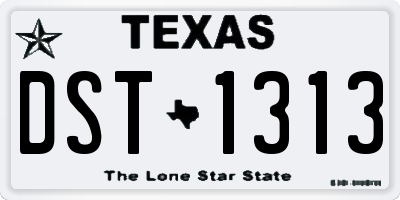 TX license plate DST1313
