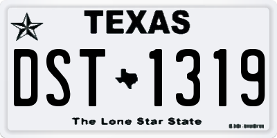 TX license plate DST1319
