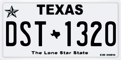 TX license plate DST1320