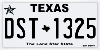 TX license plate DST1325