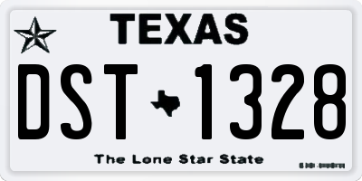 TX license plate DST1328