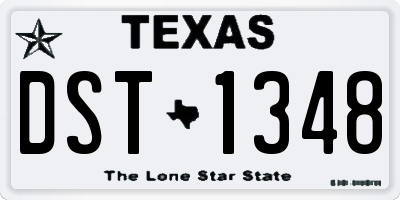 TX license plate DST1348