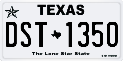 TX license plate DST1350