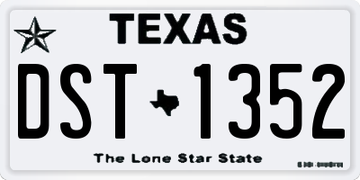 TX license plate DST1352