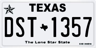 TX license plate DST1357