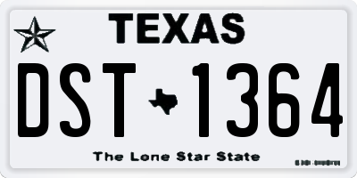 TX license plate DST1364