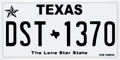 TX license plate DST1370