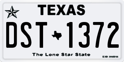 TX license plate DST1372