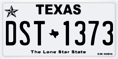 TX license plate DST1373