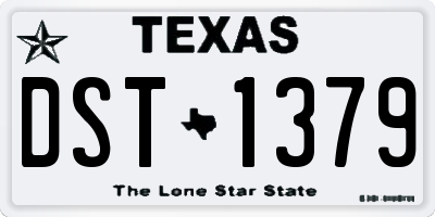 TX license plate DST1379