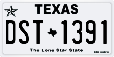 TX license plate DST1391