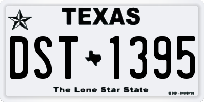 TX license plate DST1395