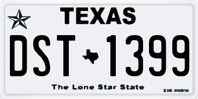 TX license plate DST1399
