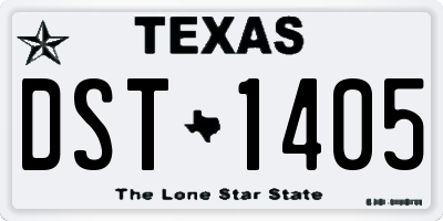 TX license plate DST1405
