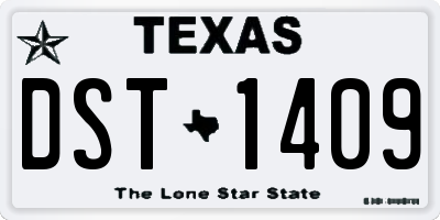 TX license plate DST1409