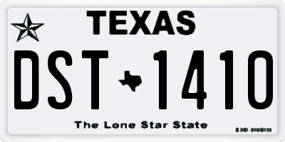 TX license plate DST1410