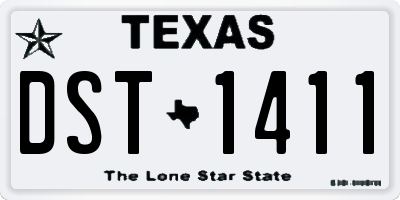 TX license plate DST1411