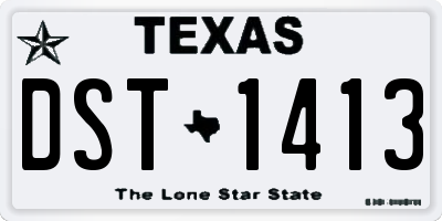 TX license plate DST1413