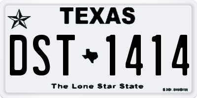 TX license plate DST1414