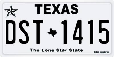 TX license plate DST1415