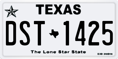 TX license plate DST1425