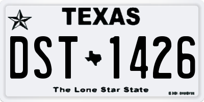 TX license plate DST1426