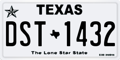 TX license plate DST1432