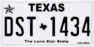 TX license plate DST1434