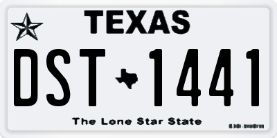 TX license plate DST1441