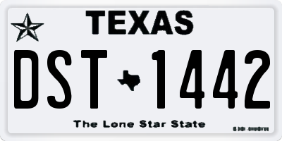 TX license plate DST1442