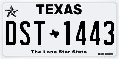 TX license plate DST1443