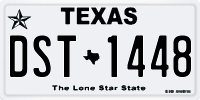 TX license plate DST1448
