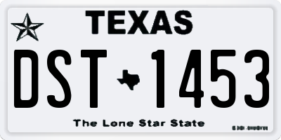 TX license plate DST1453