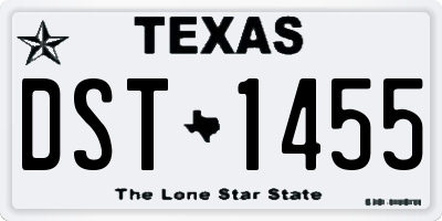 TX license plate DST1455